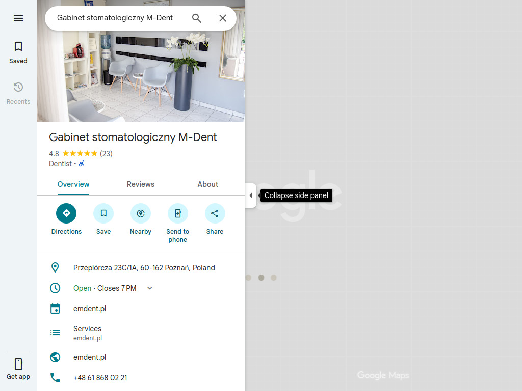 Gabinet stomatologiczny M-Dent